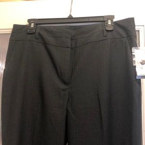 Black pinstripe pants